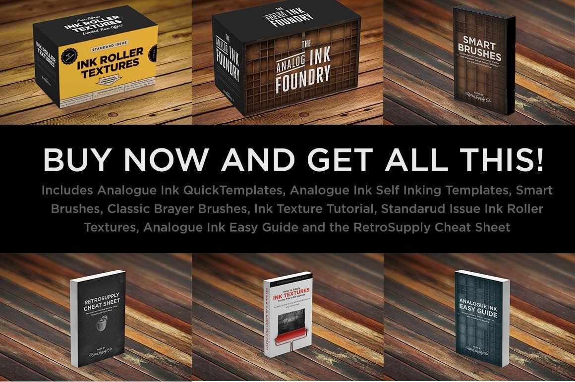 Analog Ink Foundry | Vintage & Grunge Photoshop Brushes, Texture and Templates - Image 19