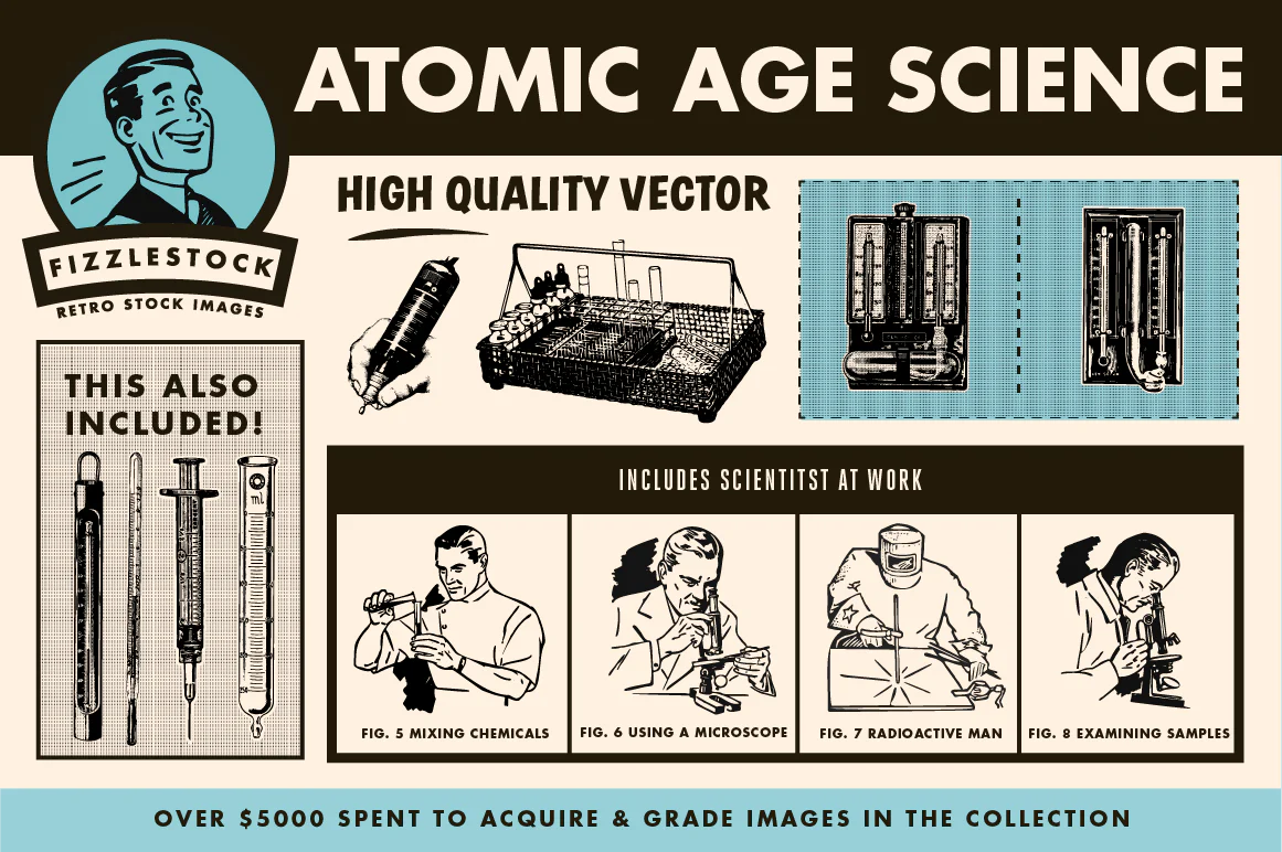 Atomic Age Science Part I | Retro Clip Art - Image 3