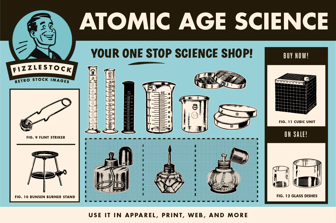 Atomic Age Science Part I | Retro Clip Art - Image 4