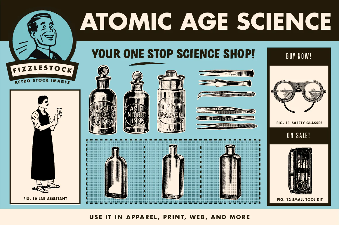 Atomic Age Science Part II | Retro Clip Art - Image 4
