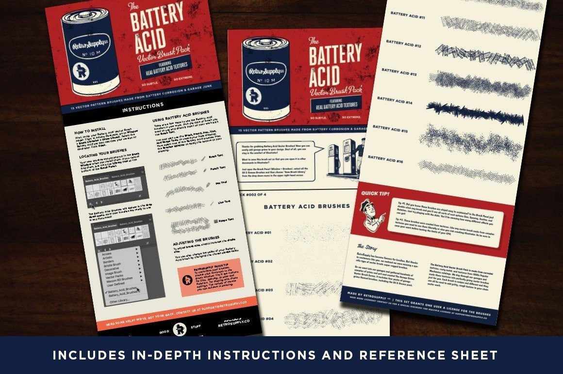Battery Acid Vector Brushes for Adobe Illustrator - Image 5