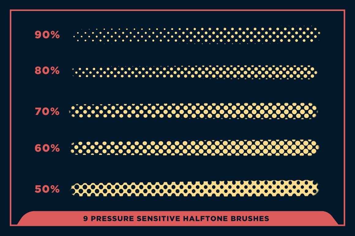 Black Magic Halftones | Halftone Brushes for Procreate - Image 11