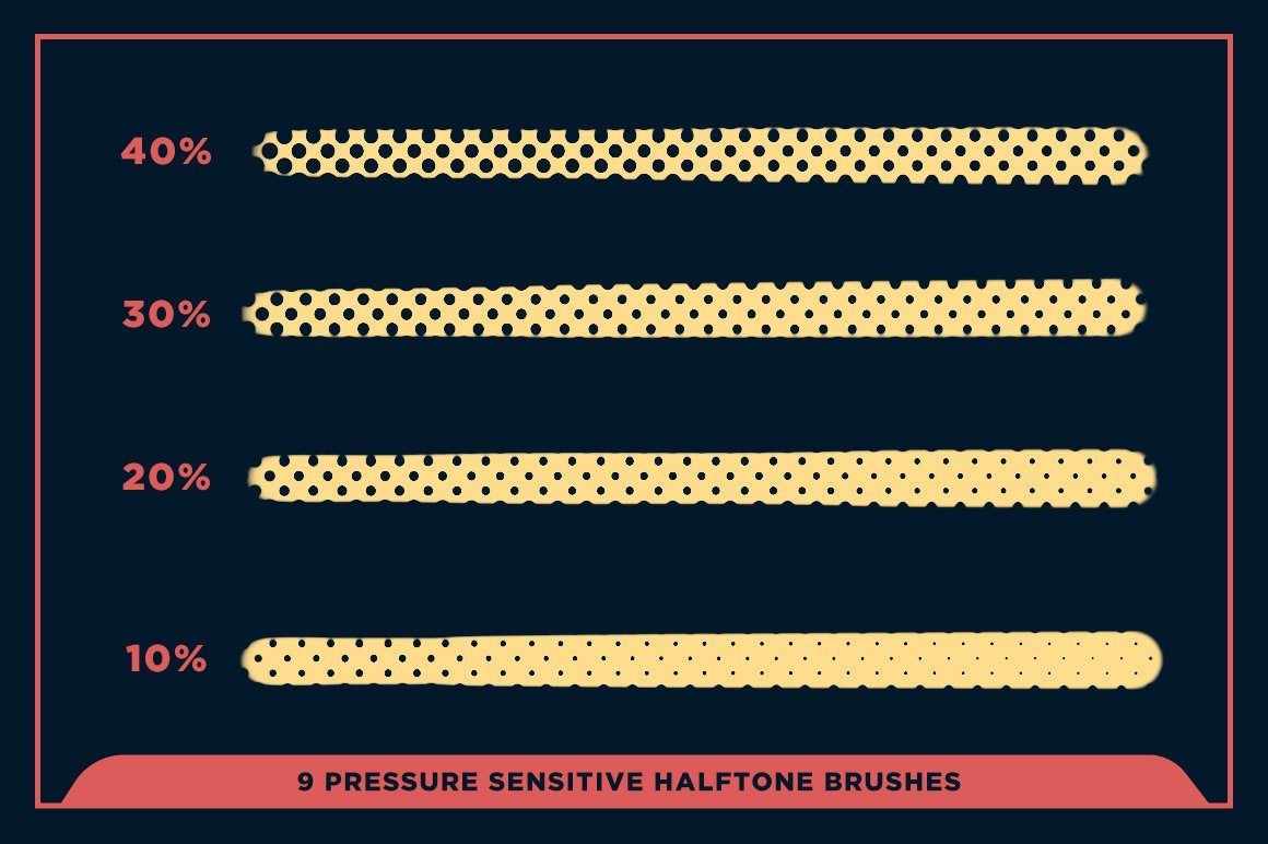 Black Magic Halftones | Halftone Brushes for Procreate - Image 12