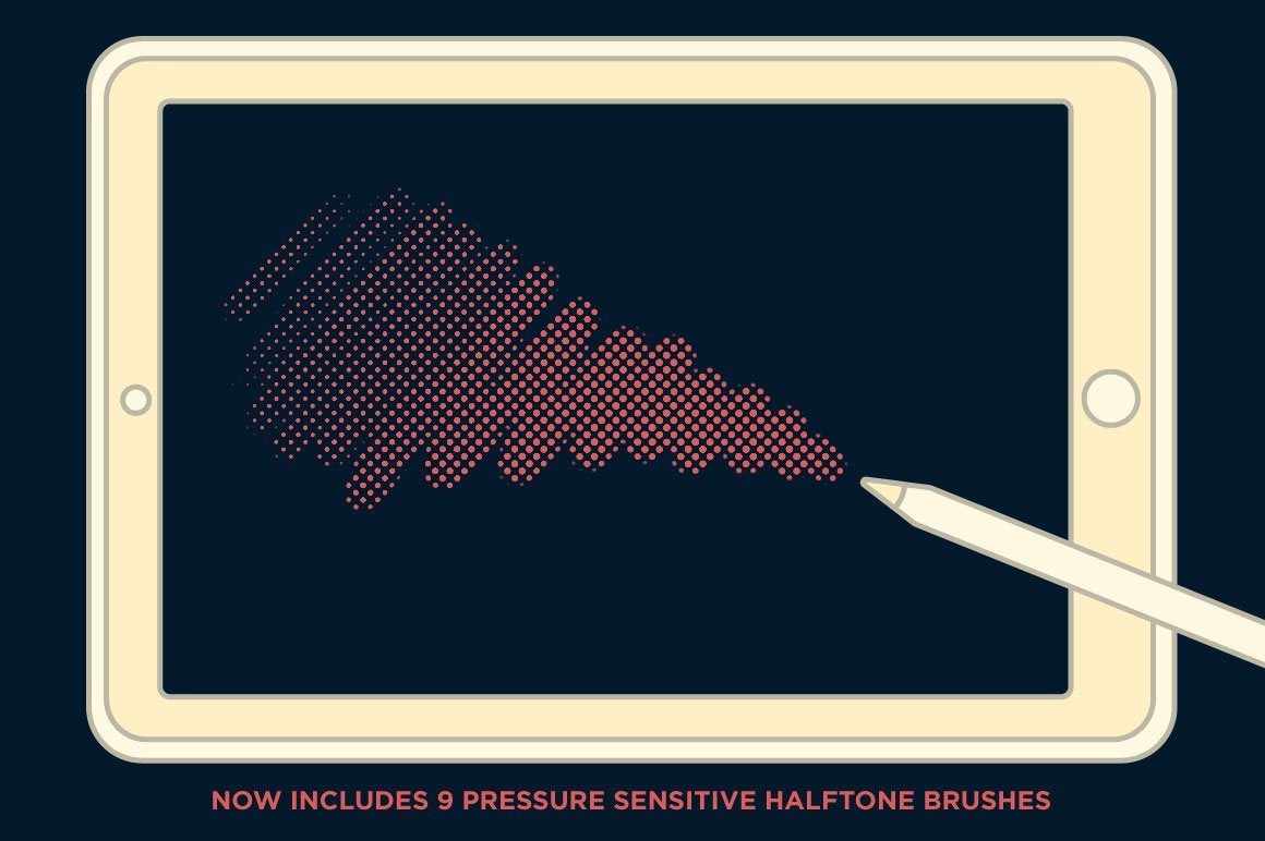Black Magic Halftones | Halftone Brushes for Procreate - Image 4