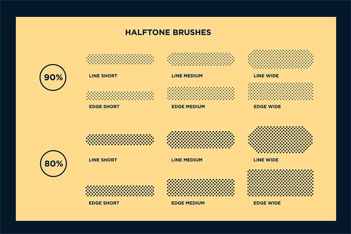 Black Magic Halftones | Vector Halftone Pattern Brushes for Adobe Illustrator - Image 14
