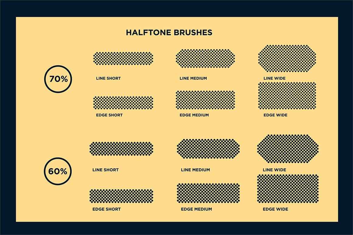 Black Magic Halftones | Vector Halftone Pattern Brushes for Adobe Illustrator - Image 15