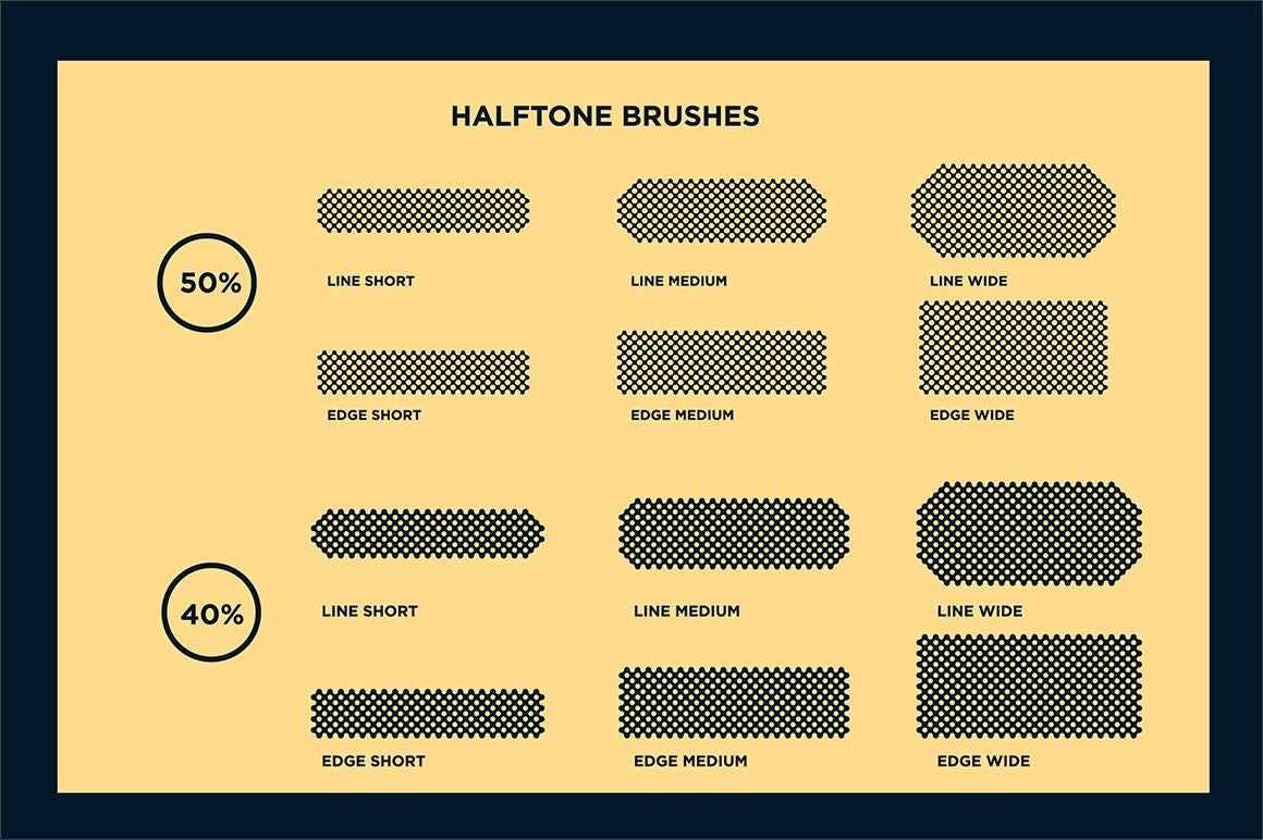 Black Magic Halftones | Vector Halftone Pattern Brushes for Adobe Illustrator - Image 16
