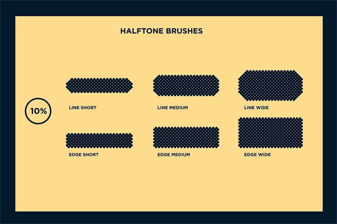 Black Magic Halftones | Vector Halftone Pattern Brushes for Adobe Illustrator - Image 18