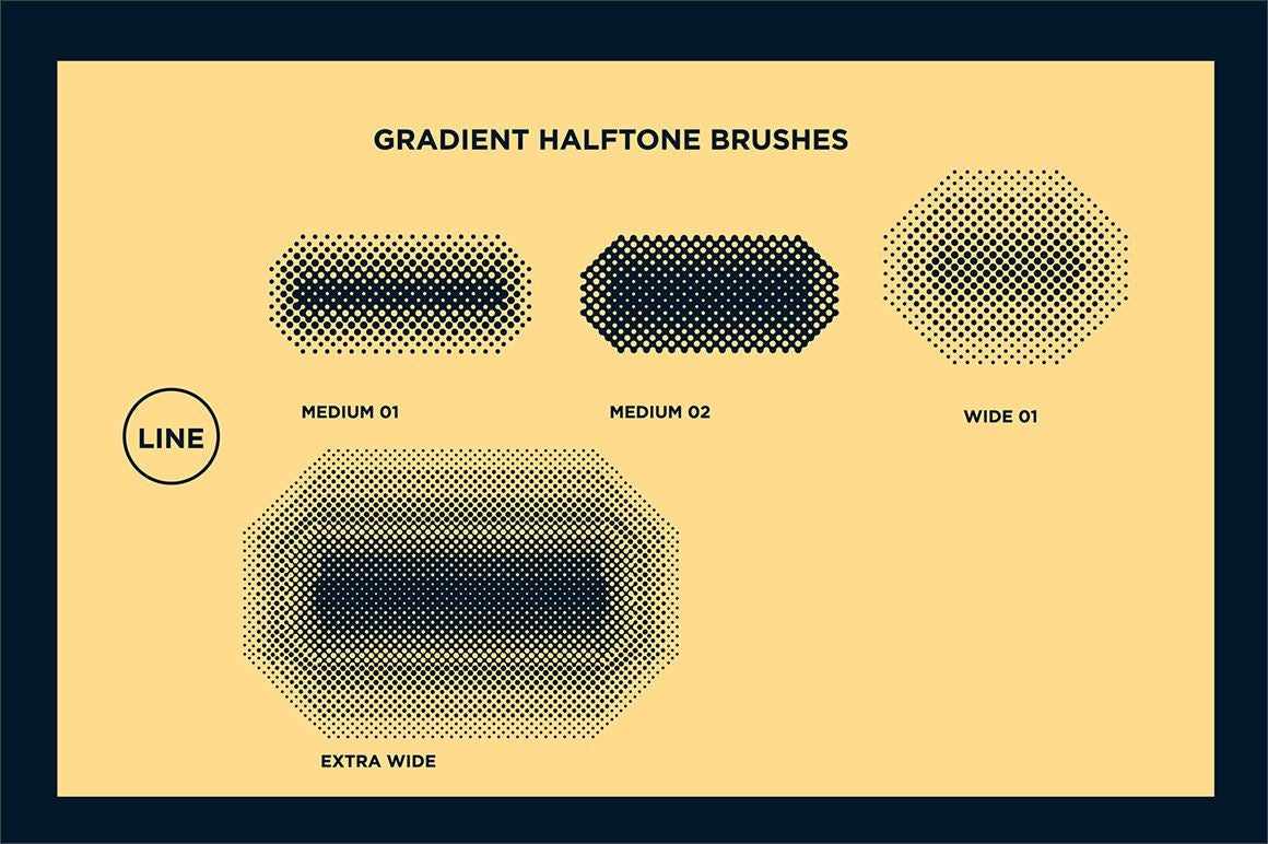 Black Magic Halftones | Vector Halftone Pattern Brushes for Adobe Illustrator - Image 22
