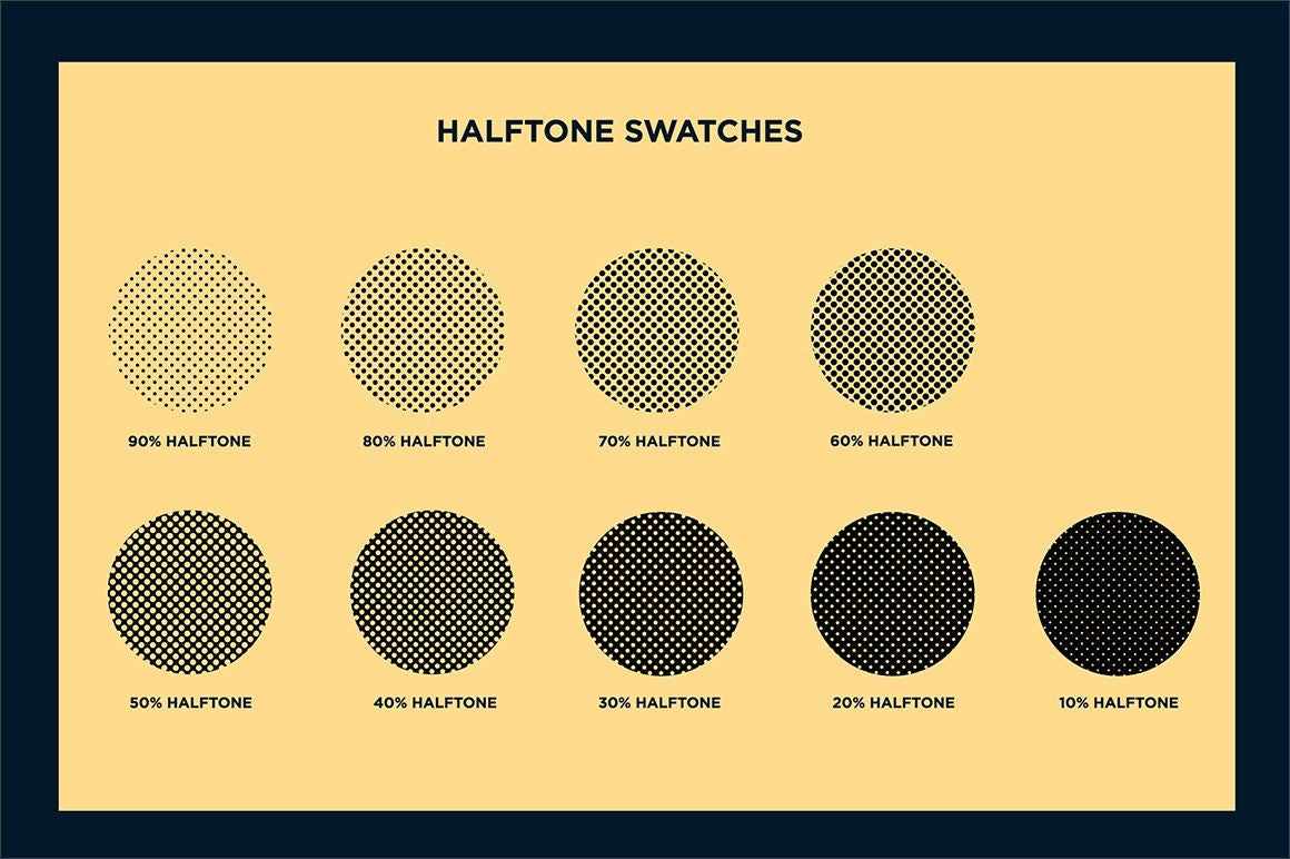 Black Magic Halftones | Vector Halftone Pattern Brushes for Adobe Illustrator - Image 23