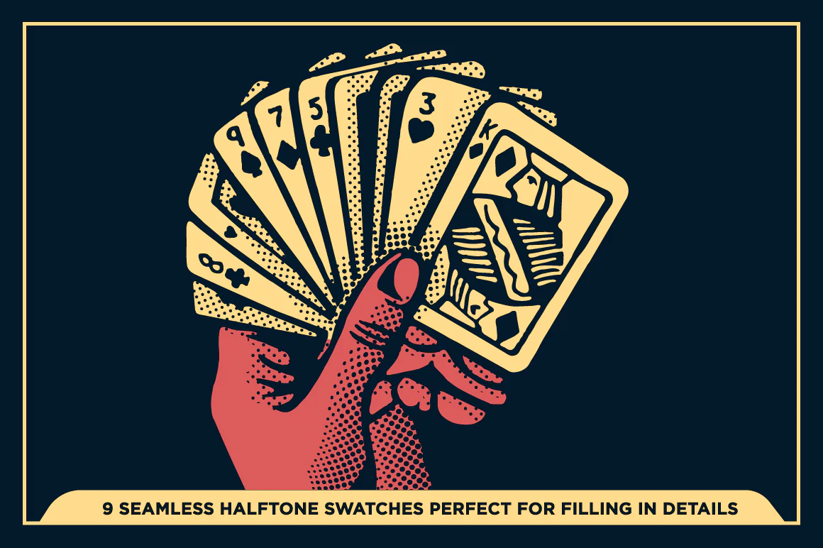Black Magic Halftones | Vector Halftone Pattern Brushes for Adobe Illustrator - Image 8