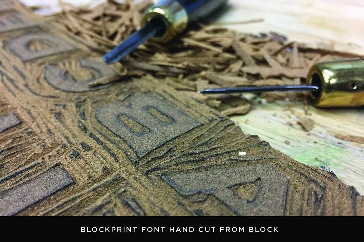 Blockprint Font & Brush Pack for Adobe Illustrator and Adobe Photoshop - Image 6