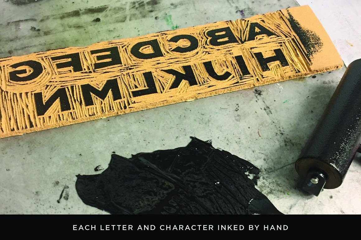 Blockprint Font & Brush Pack for Adobe Illustrator and Adobe Photoshop - Image 7