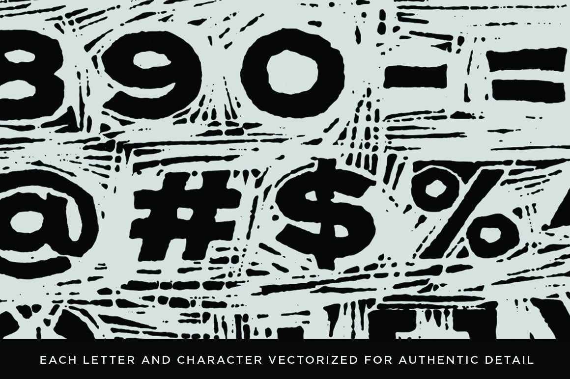 Blockprint Font & Brush Pack for Adobe Illustrator and Adobe Photoshop - Image 9