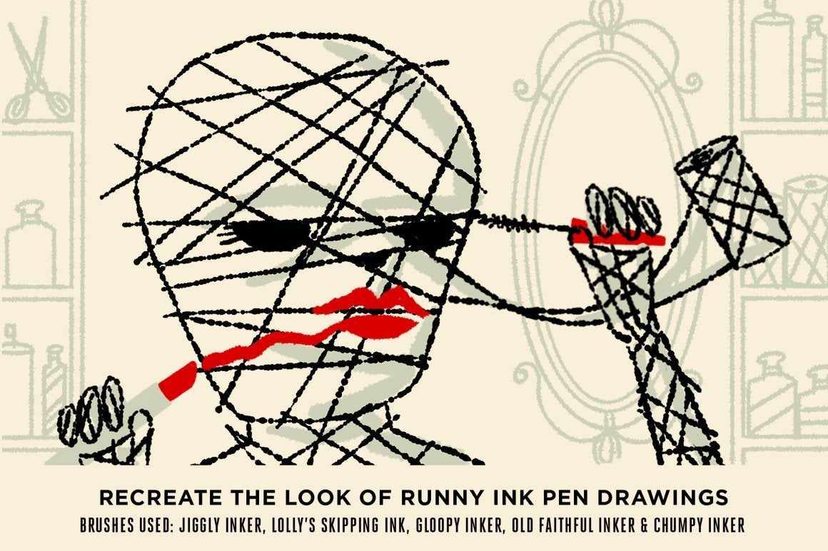 Broken Inkers Brush Set for Adobe Illustrator - Image 6