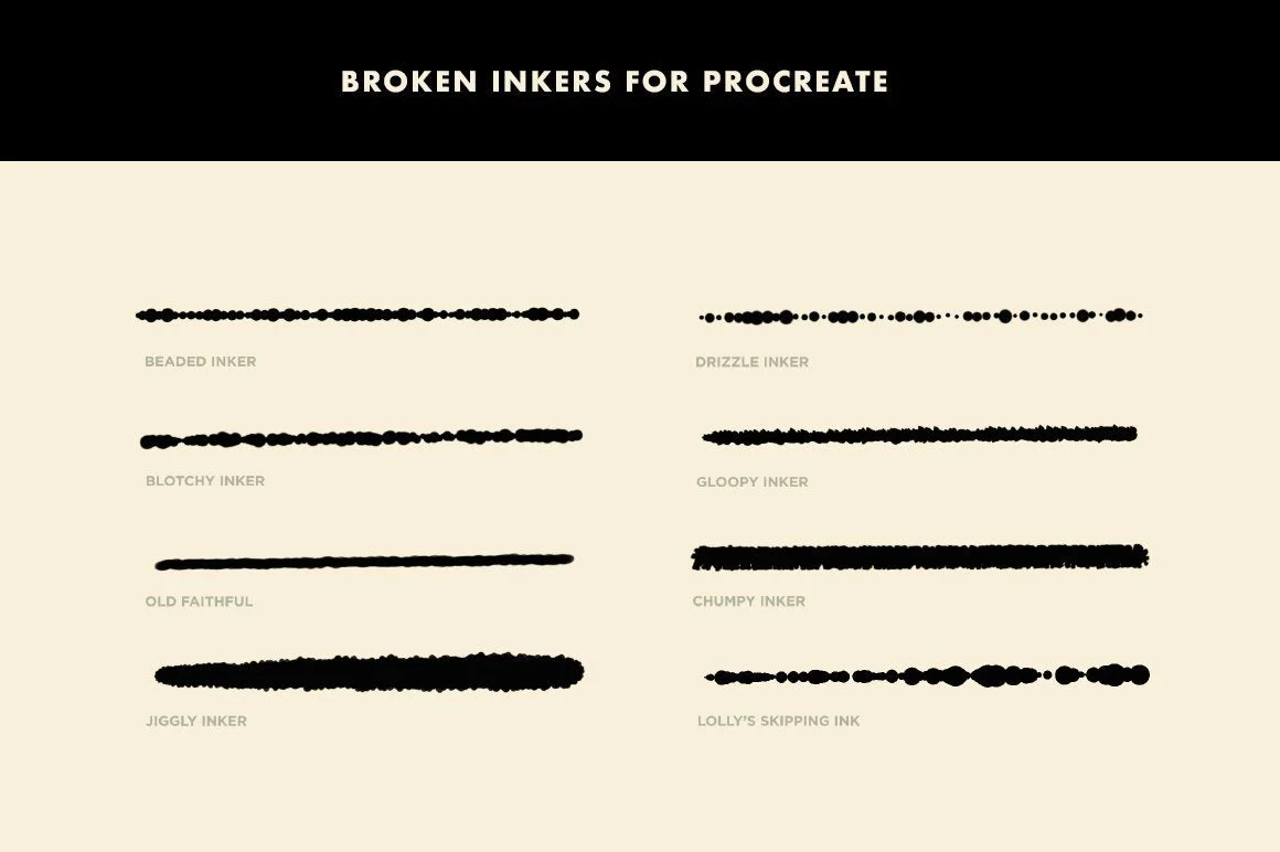 Broken Inkers Brush Set for Procreate - Image 8