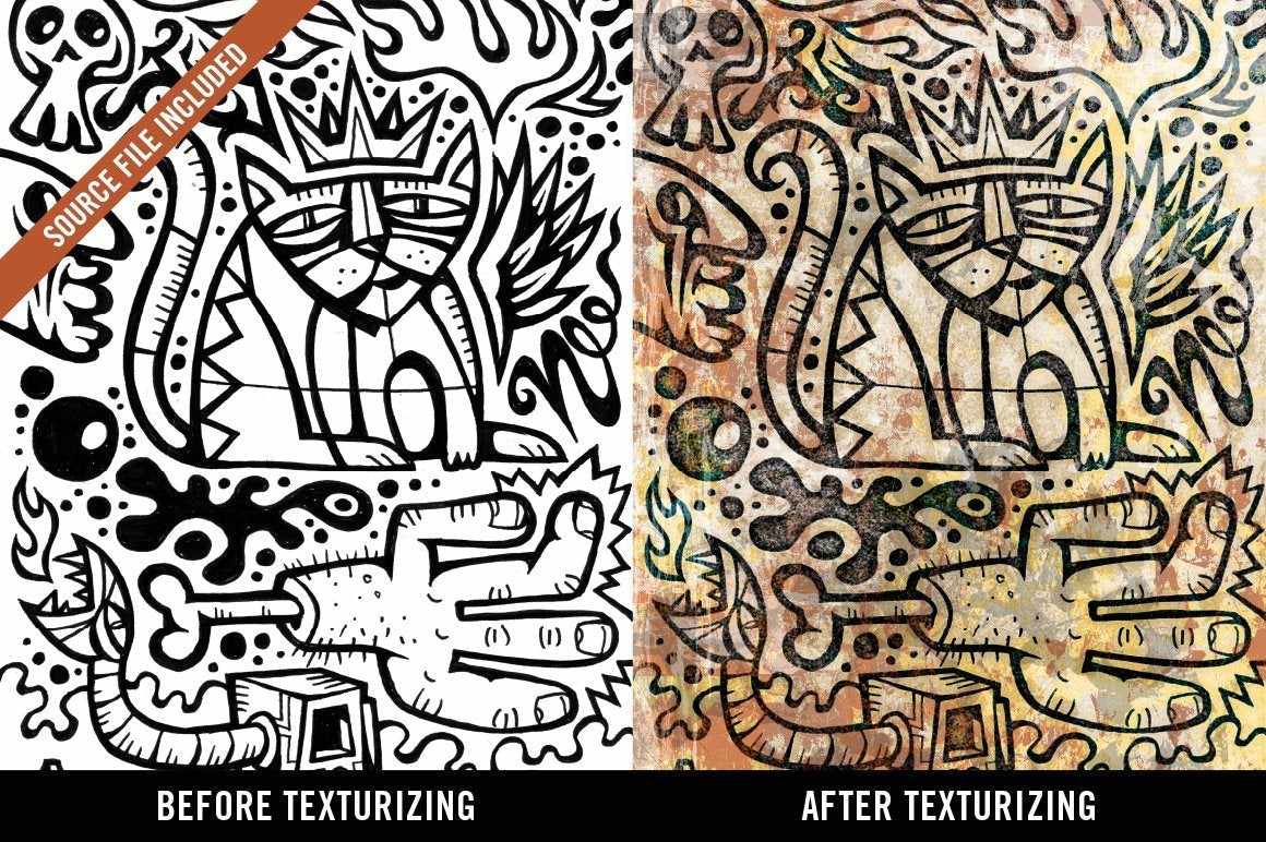 Crumble Crackle Burn | Ebook & Texture Pack for Adobe Illustrator and Photoshop - Image 9