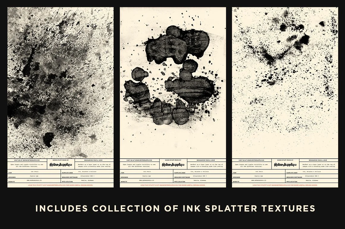 Dirty Ink | Ink Wash Textures for Adobe Photoshop - Image 8
