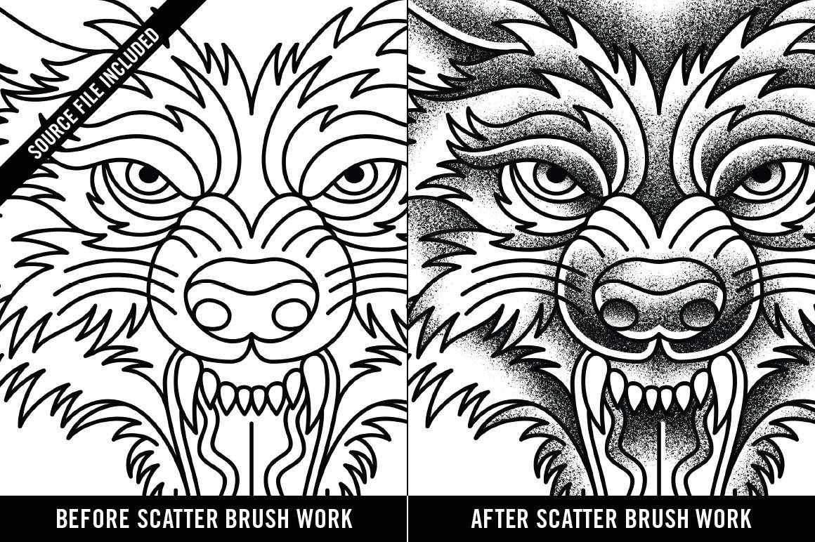 Doggone Grainy Scatter Brushes by Von Glitschka | for Illustrator - Image 3