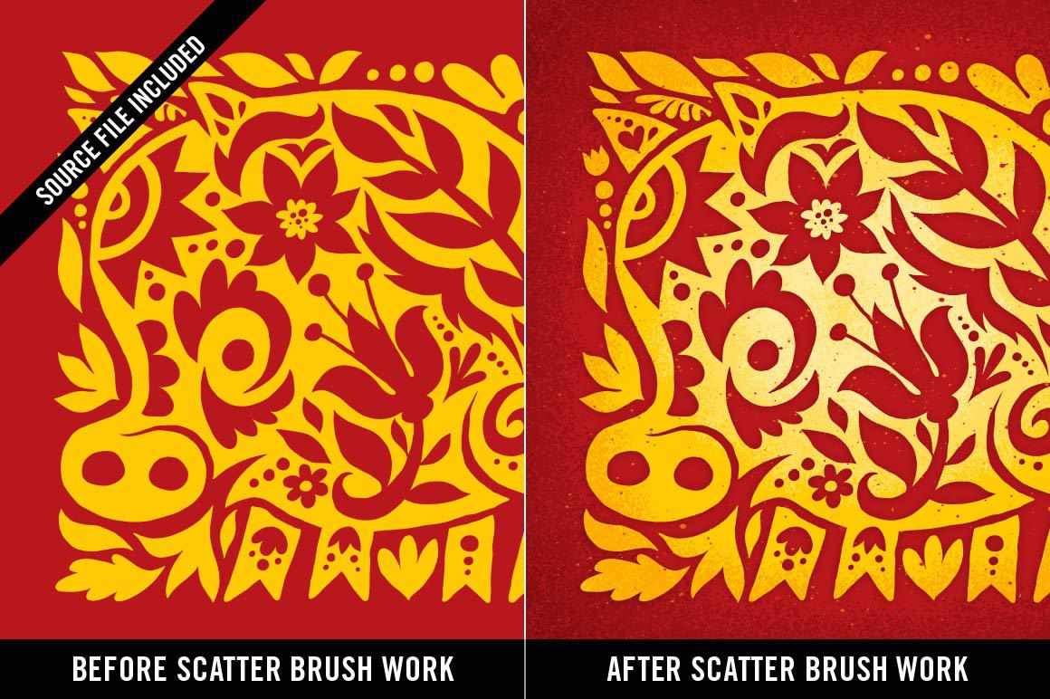 Doggone Grainy Scatter Brushes by Von Glitschka | for Photoshop - Image 5