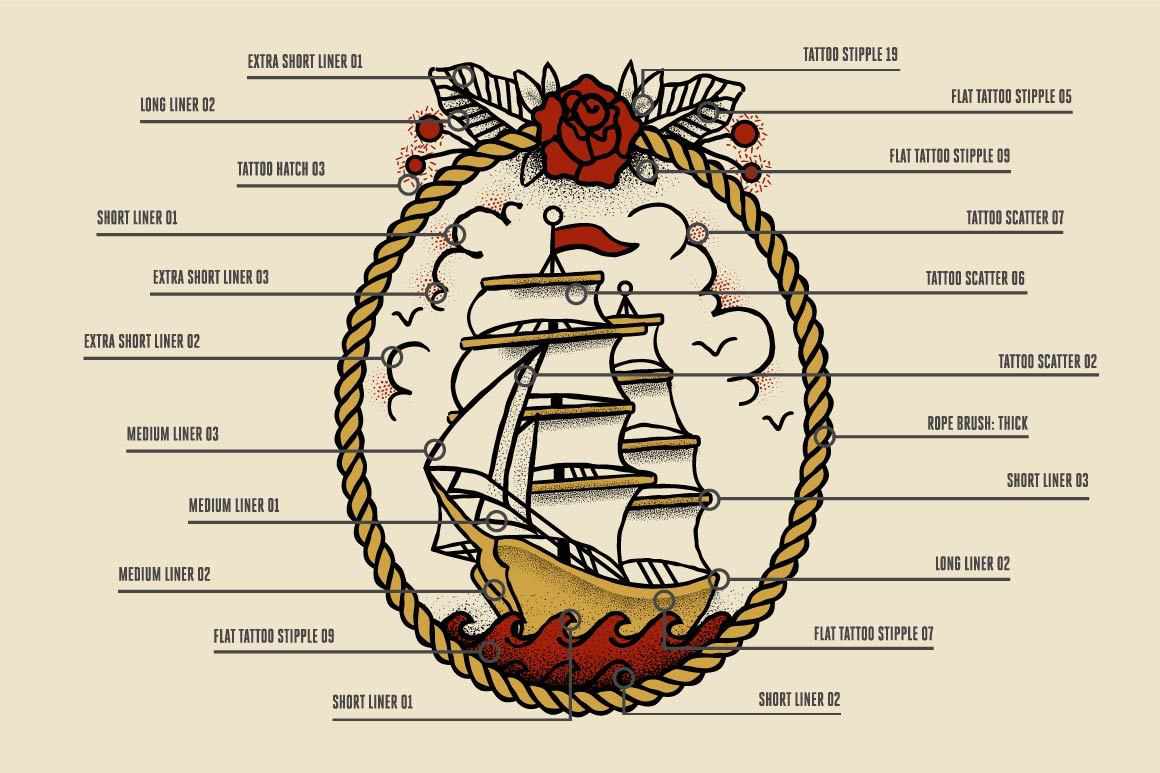 Drunk Sailor | Vector Stippling Brushes - Image 2