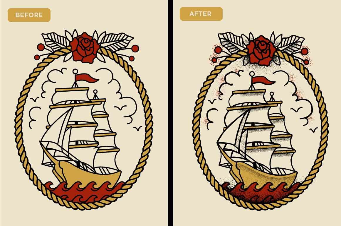Drunk Sailor | Vector Stippling Brushes - Image 3