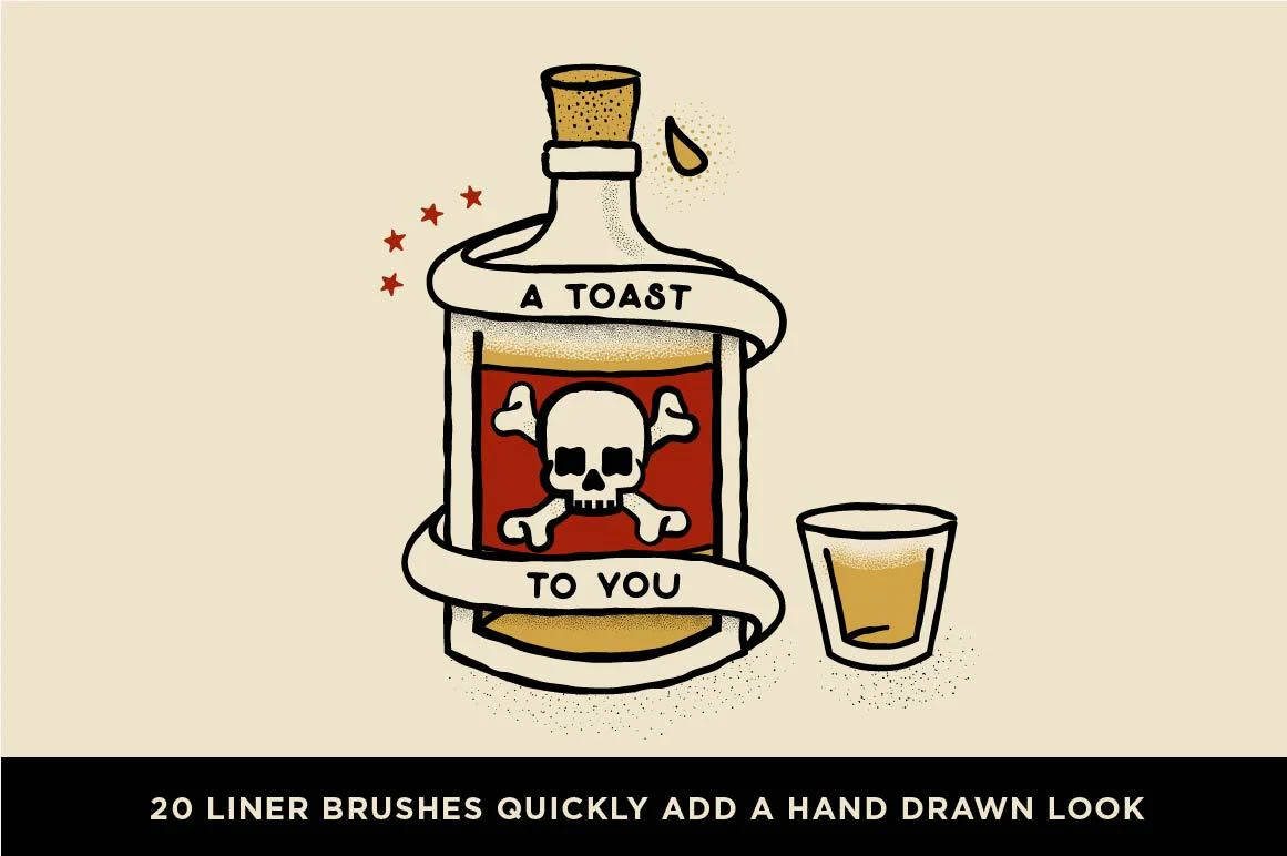 Drunk Sailor | Vector Stippling Brushes - Image 5