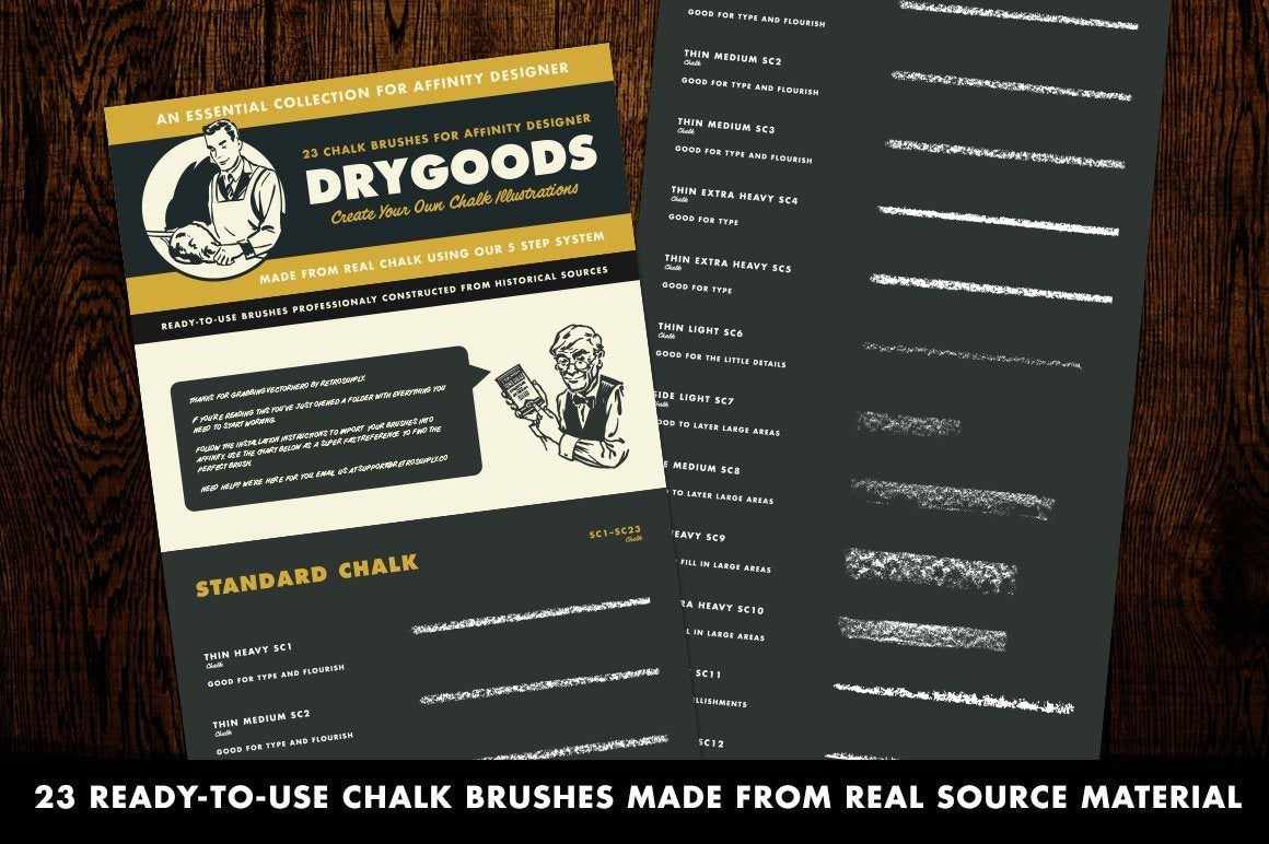 DryGoods | Chalk Brushes for Affinity Designer - Image 5