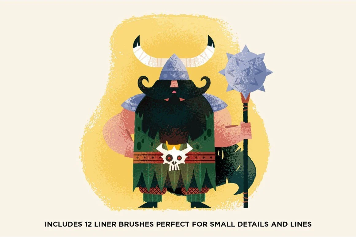 Gouache Shader Brushes for Adobe Illustrator - Image 5