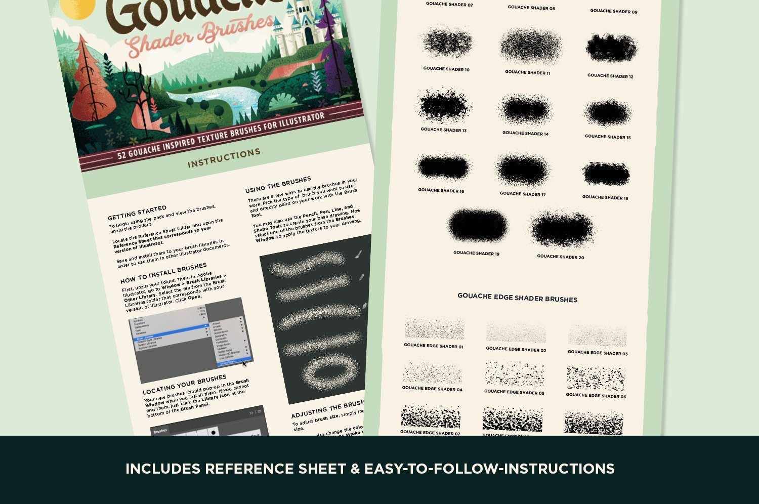 Gouache Shader Brushes for Adobe Illustrator - Image 8