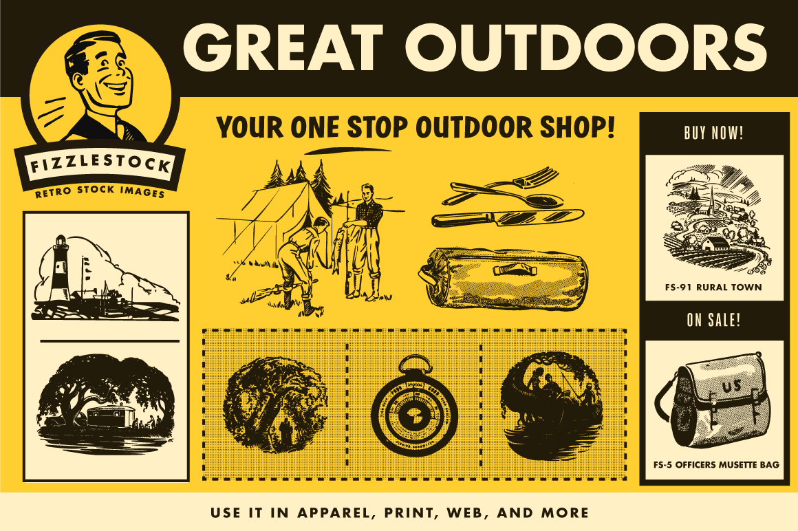 Great Outdoors | Retro Clip Art - Image 4