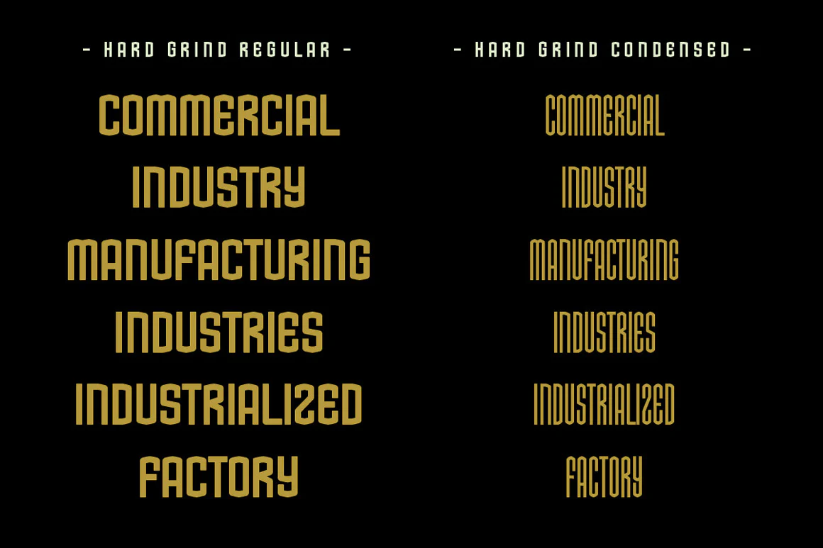 Hard Grind Industrial Font Set - Image 12
