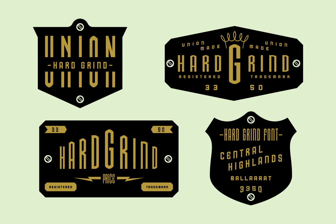 Hard Grind Industrial Font Set - Image 13