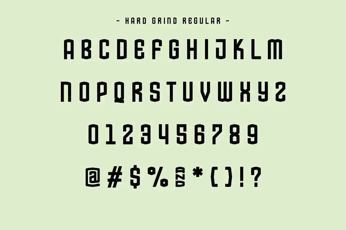 Hard Grind Industrial Font Set - Image 4