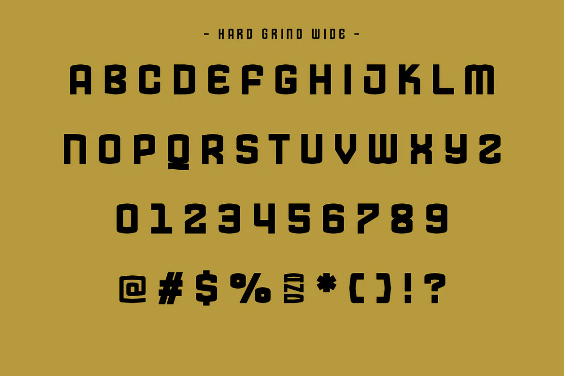 Hard Grind Industrial Font Set - Image 5