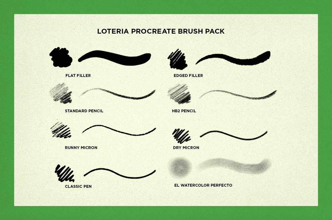 Lotería Procreate Brush & Tutorial Pack - Image 10