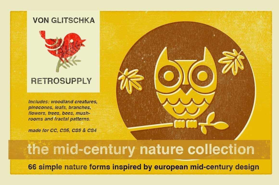 The Mid-Century Nature Vector Art Kit for Adobe Illustrator - Image 5