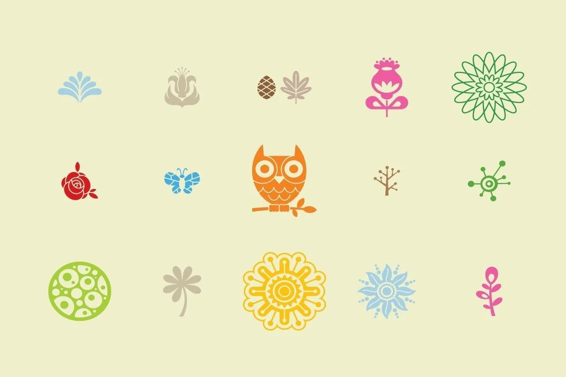The Mid-Century Nature Vector Art Kit for Adobe Illustrator - Image 8