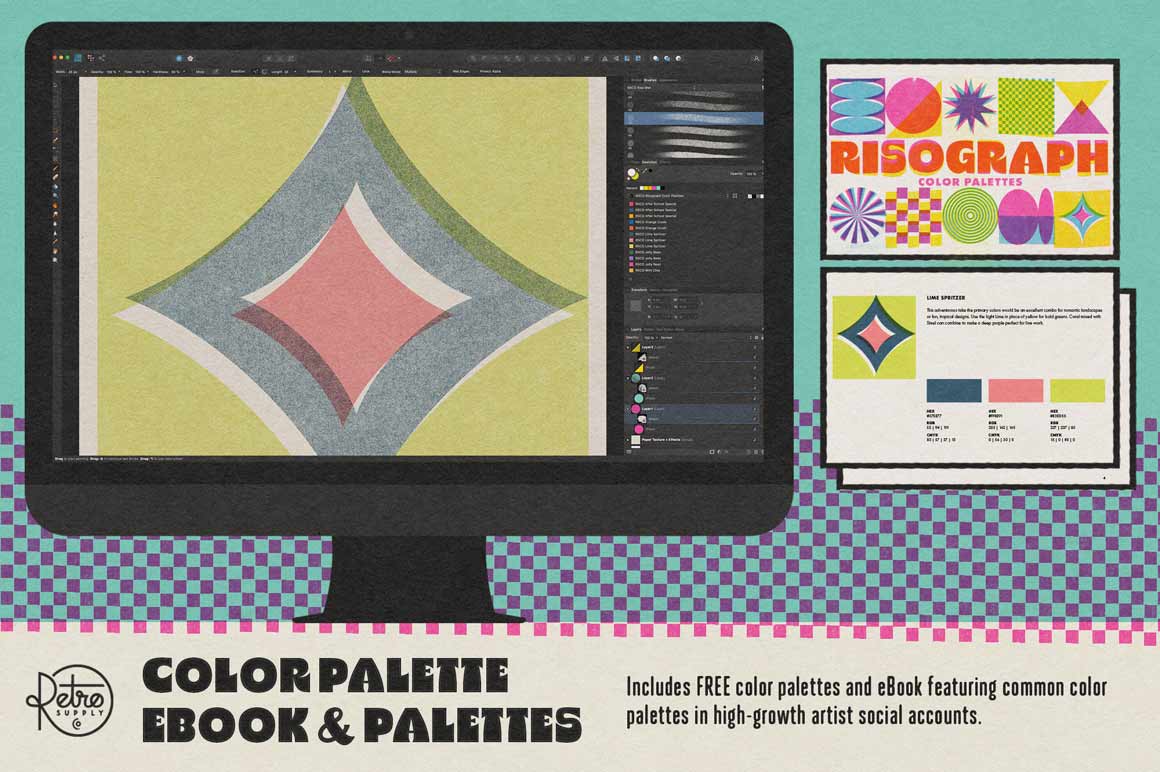 Risograph Brush and Texture Kit for Affinity - Image 12