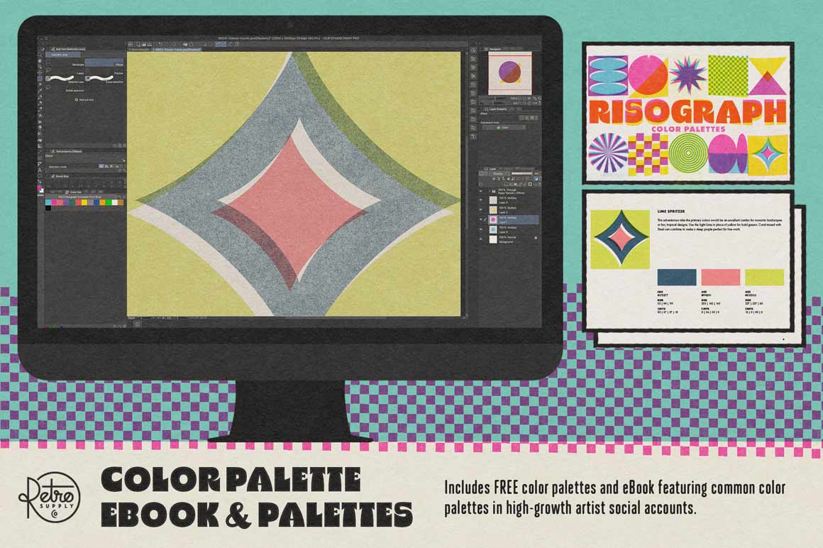 Risograph Brush and Texture Kit for Clip Studio Paint - Image 13