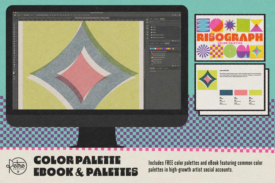 Risograph Brush and Texture Kit for Photoshop - Image 12