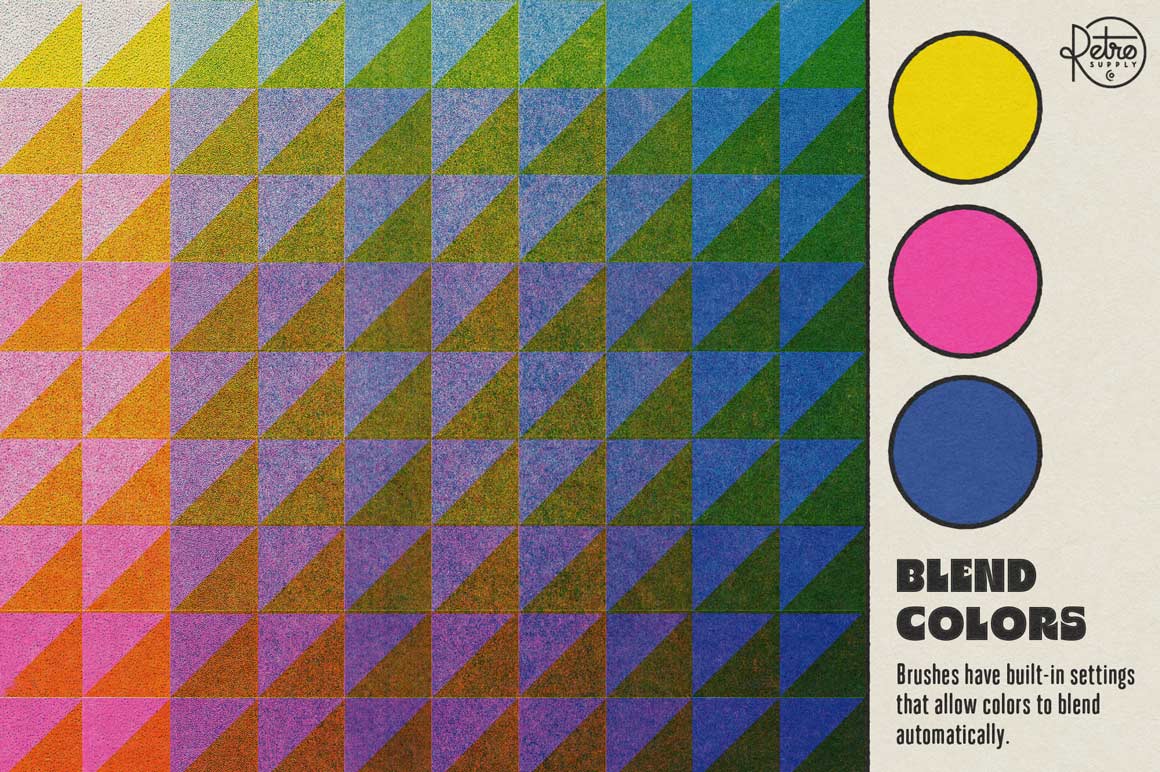 Risograph Brush and Texture Kit for Photoshop - Image 11