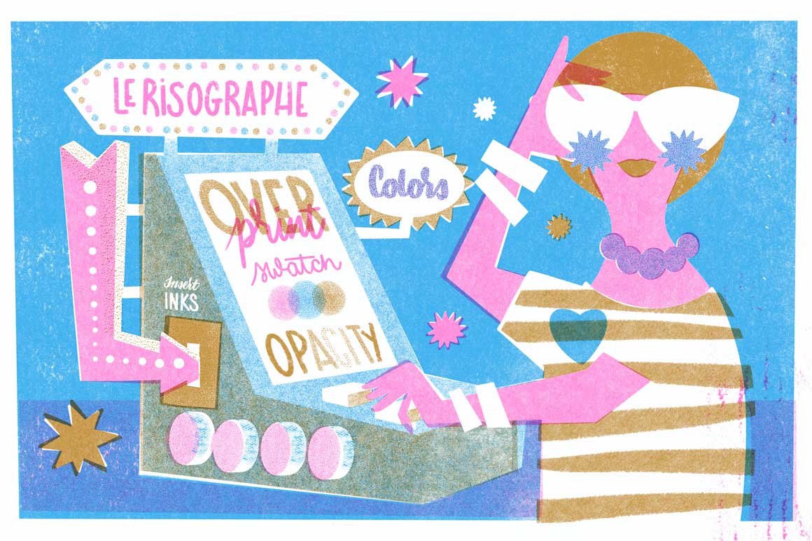 Risograph Brush and Texture Kit for Procreate - Image 17