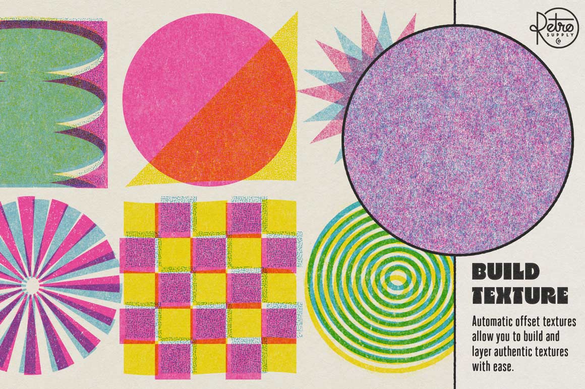 Risograph Brush and Texture Kit for Procreate - Image 8