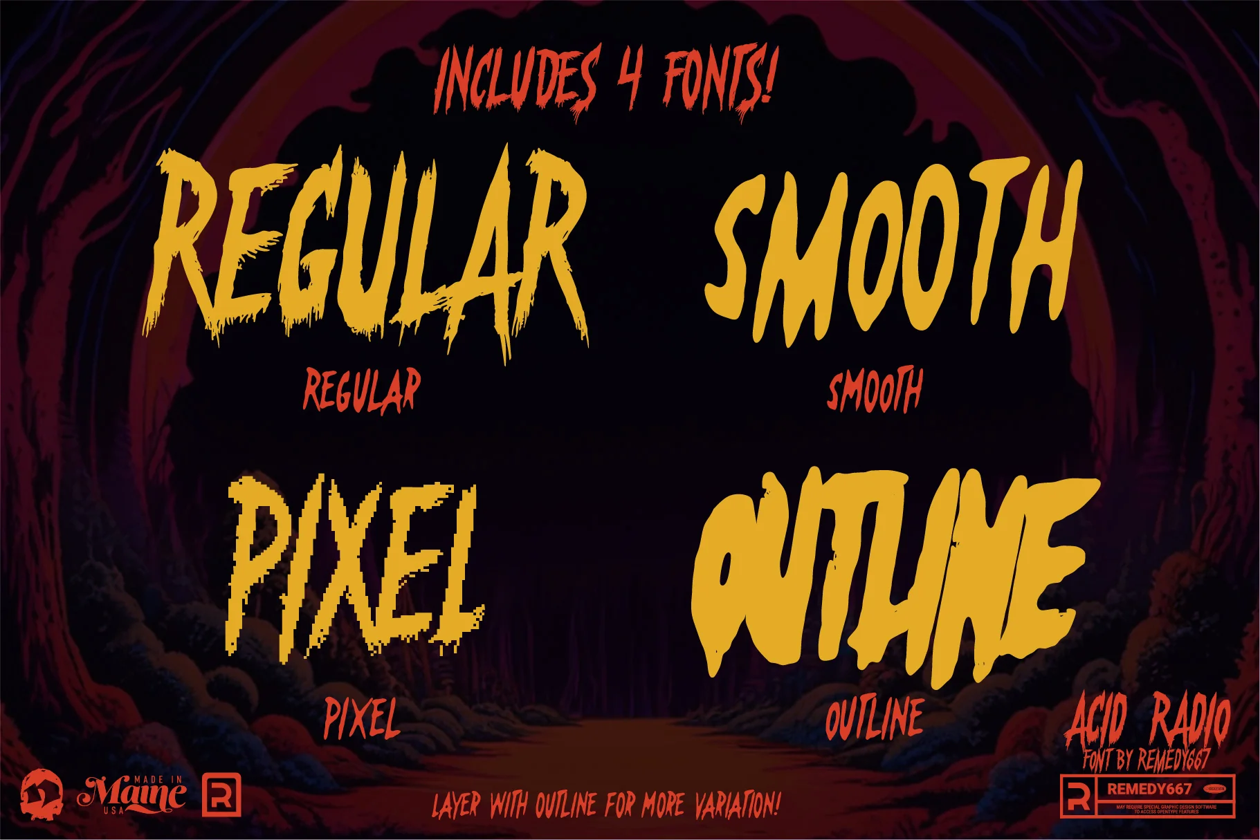 Route 666 Horror Font Bundle - Image 4