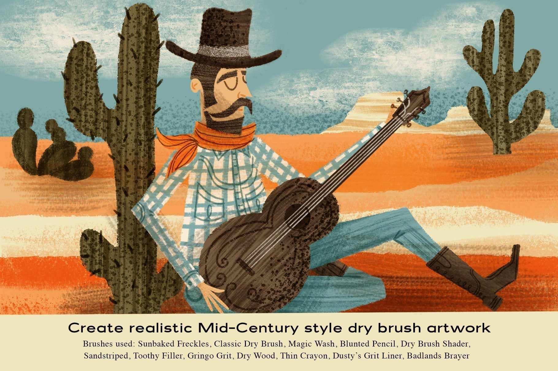 The Complete Mid-Century Brush Collection for Procreate - Image 16