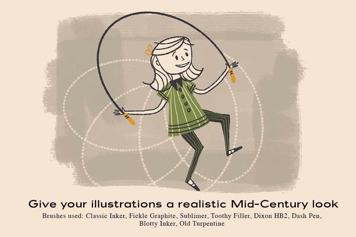 The Complete Mid-Century Brush Collection for Procreate - Image 25