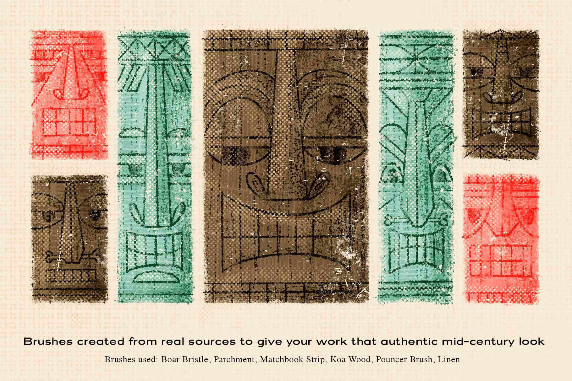 The Complete Mid-Century Brush Collection for Procreate - Image 30