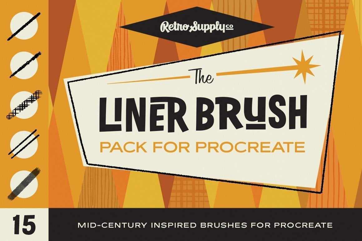 The Complete Mid-Century Brush Collection for Procreate - Image 4