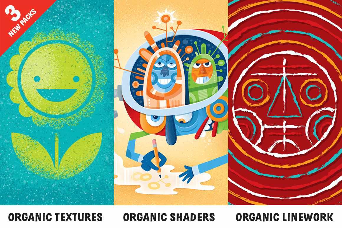 The Awesomely Organic Vector Brush Essential Bundle for Adobe Illustrator - Image 3